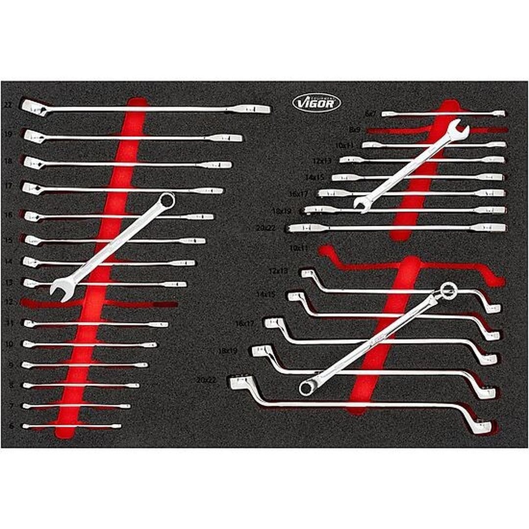 Набір головок 1/2"+1/4" 64 предмета V2378 Vigor Німеччина