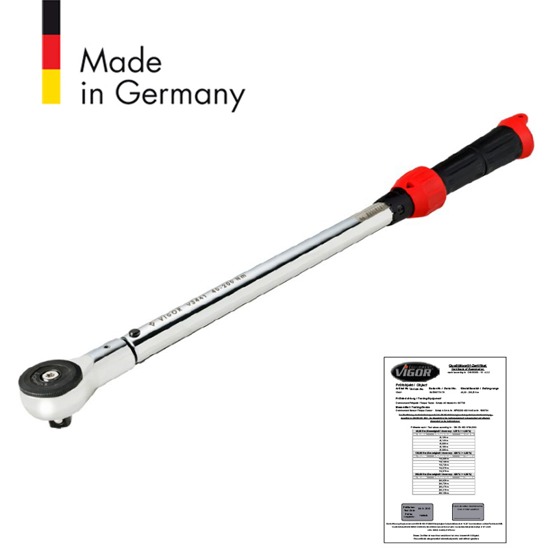  Моментний динамометричний ключ 1/2 "40-200 Nm V3441 Vigor Німеччина фото