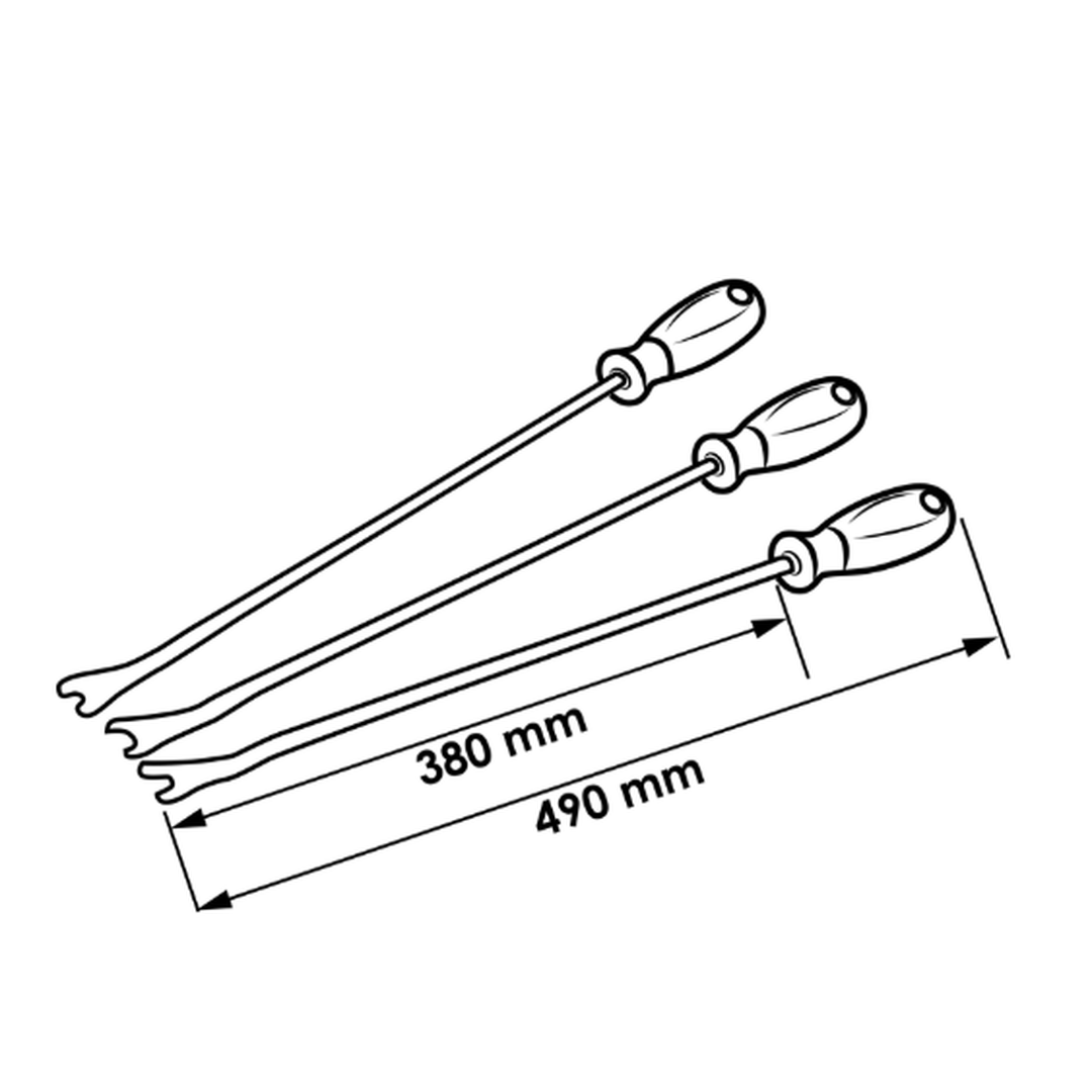 Набір довгих інструментів для пістонів 3 шт V4885,  VIGOR Німеччина купити