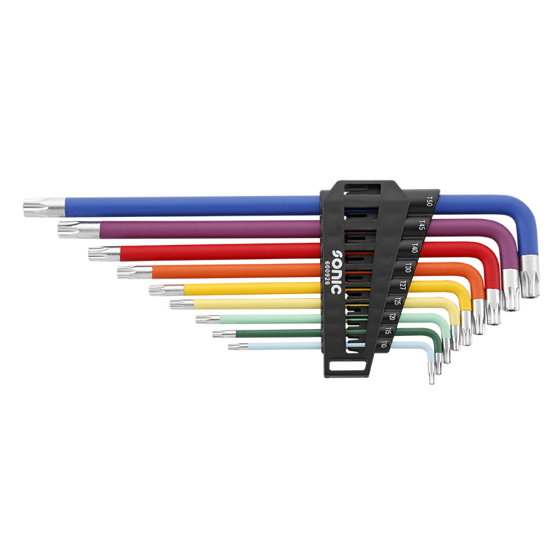 Набір екстрадовгих кольорових Г-ключів Torx 9 шт. 600926 Sonic Голландія