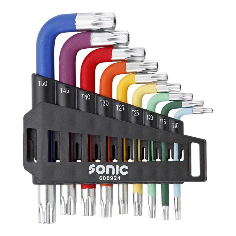 Набір коротких кольорових Г-ключів Torx 9 шт. 600924 Sonic Голландія