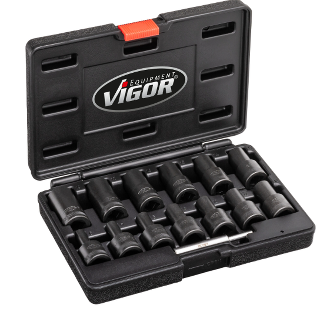 Набор спиральных головок экстракторов 1/2" 13 пр. V2404N VIGOR Германия
