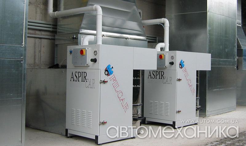 Промышленные пылесосы Aspircar для централизованных систем пылеудаления