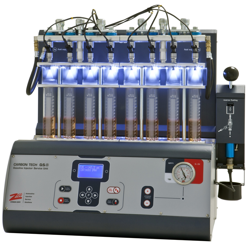 Стенд-автомат для диагностики и чистки 8 инжекторов GS-8 Carbon Zapp