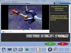 3D анимация с изображением регулировок, запчастей и специнструментов